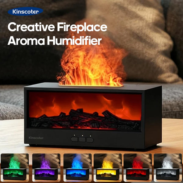 Cozy Flame Aroma Diffuser Lamp